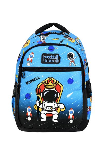 Royal Glow Waddell Combination Patterned Astronaut Primary School Boy's Bag and Thermal Lunchbox Set