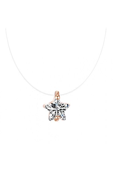 Eva Grace Hadya necklace, with transparent thread and star-shaped pendant