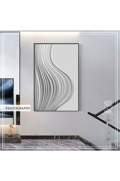 Tablomtr Masa decorativa cu cadru metalic imprimat digital cu sticla - Ventography B