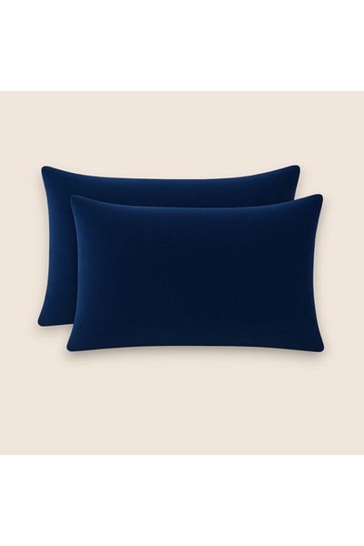 Harnicuta Set of 2 Blue Velvet Decorative Pillows 50x70 Cm, Pdp0312_50x70
