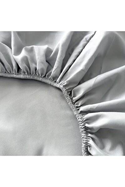 OEM Bed Sheet Set, Uni, 3 Pieces, for 2 People, Microfiber, 160x200cm, Light Gray