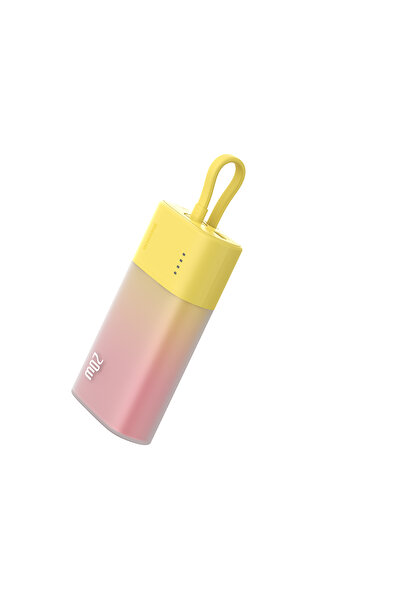 Baseus Powerbank Popsicle 5200mAh 20W z kablem Lightning 60W/20V/3A/30cm - zółto-różowy