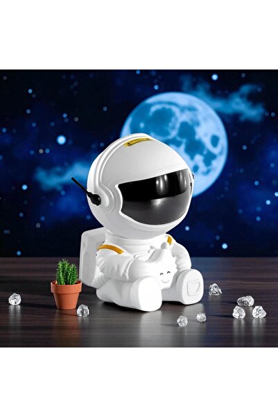 FAMEMUS ACCESSORY Astronot Galaxy Star Projektör Yıldızlı Gece Lambası Kumandalı