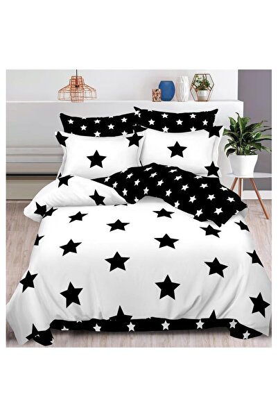 OEM Finet bed sheet set, 2 pieces Elegant Home, 4 pillowcases, bed, white/black, 240x250