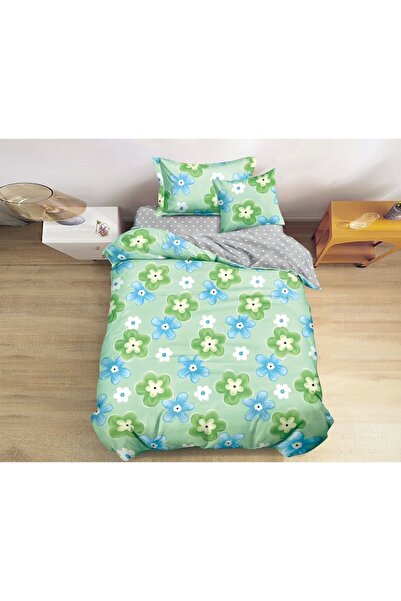 OEM Bed Linen, Finet, 4 pieces, 1 person, Floral Pastel Print, 200x220cm
