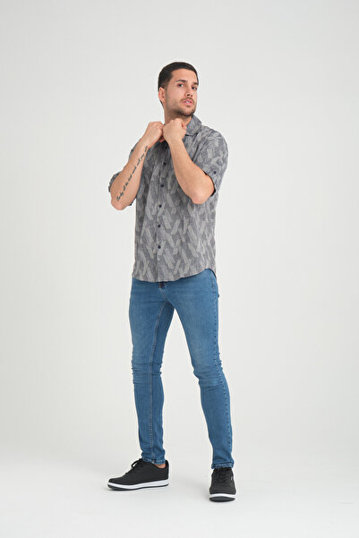 FRENZY PAMUKLU KISA KOLLU OVERSIZE GÖMLEK