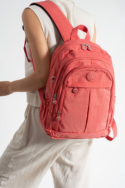 KASVA DERİ School Bag New Season Unisex Backpack Multi-Eye Water Resistant Crinkle Fabric Bag