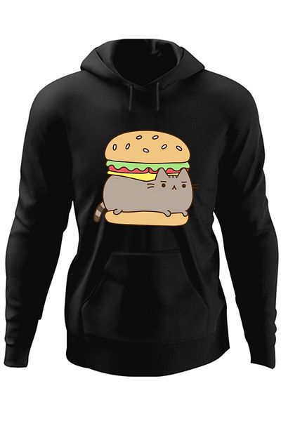 OEM Men's sweatshirt Pusheen Cat Burger Cat Valentine's Day