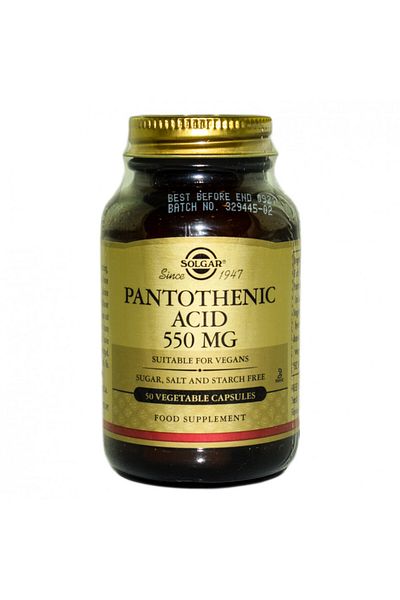 Solgar PANTOTHENIC ACID (VITAMINA B5) 550mg veg. 50cps