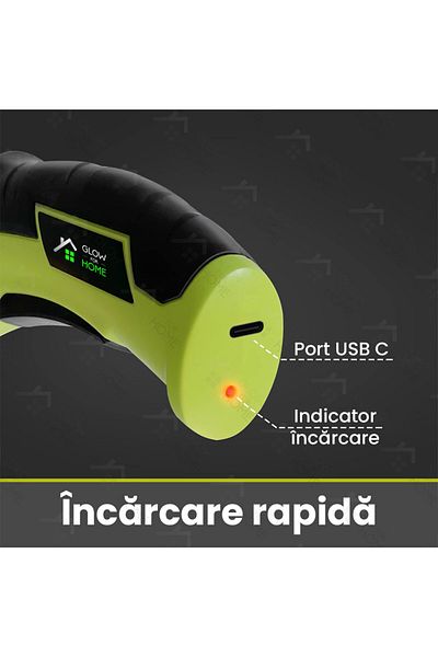 GlowforHome Foarfeca electrica universala GlowforHome, mini-cutter cu lama rezerva, baterie 2000mAh