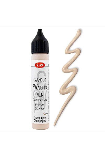 Viva Decor Colored wax for candle decoration, VIVA DECOR, 28 ml Champagne cream