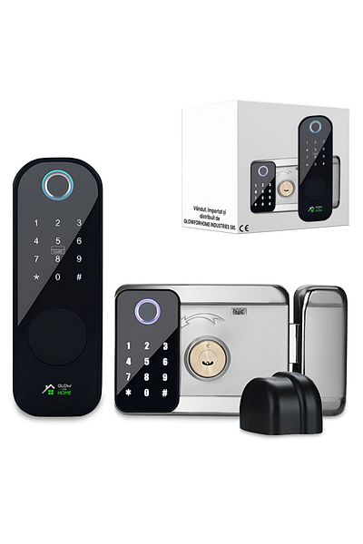 GlowforHome GlowforHome smart lock, with , PIN, card, key, USB, for indoor/outdoor use