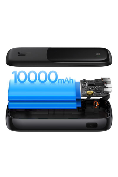 Baseus Powerbank 10000mAh USB USB-C iPhone Lightning + kabel USB-C - czarny