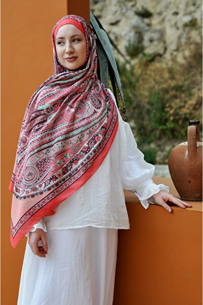 MSCARFS Bourri Pattern Cotton Voile Silk Shawl