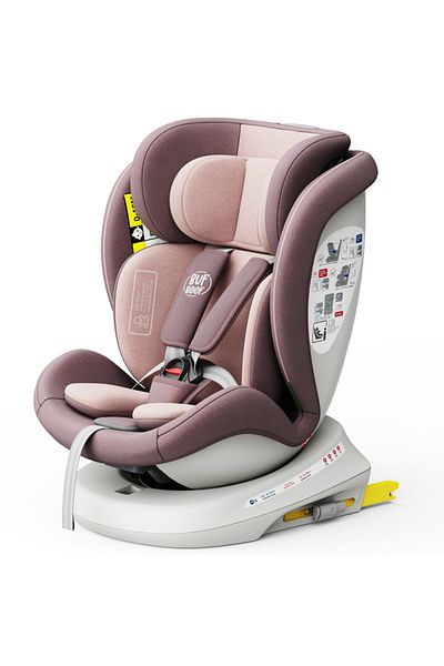 BUF BOOF Scaun Auto Twt Plus Isize LightPurple Isofix Rotativ 360 Pozitie Somn Top Tether 40-150 Cm