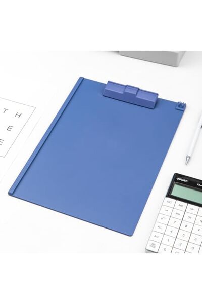 Deli Transparent Clipboard, A4 Size, Blue