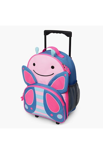 Skip Hop حقيبة ظهر بعجلات مزينة بفراشة حديقة الحيوان - 18 بوصة