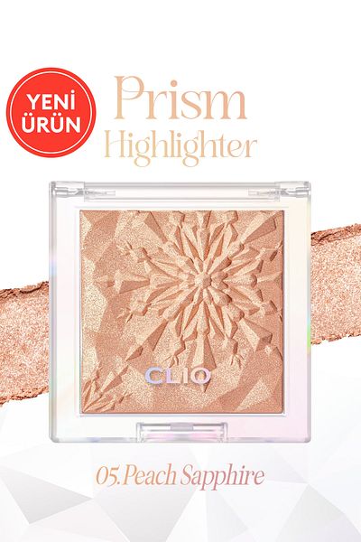 CLIO Highlighter Providing Intense Radiance with Micro Pearl Particles Prism Highlighter 05 Peach Sapphire