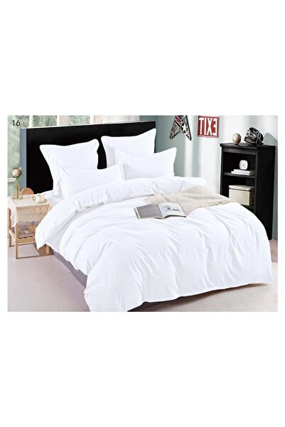 OEM Double Bedding Set, Sonia-Home, Damask Type Finet, 6 Pieces, 220x240cm, White