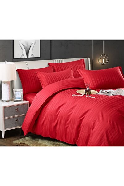 JOJO HOME Double Bed Set, Jojo Home, Luxury Damask, 6 pieces, 230x250cm, Red