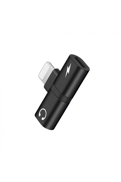 OEM Adaptor 2-în-1 Lightning din aluminiu, negru