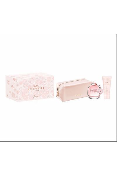 Coach Floral Eau de Parfum Gift Set for Women - Eau de Parfum 90ml+Scented Body Lotion 100ml+Blush