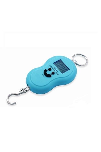 Universal Cântar electronic portabil cu cârlig S4, 50 kg x 10 g, ecran LCD, albastru
