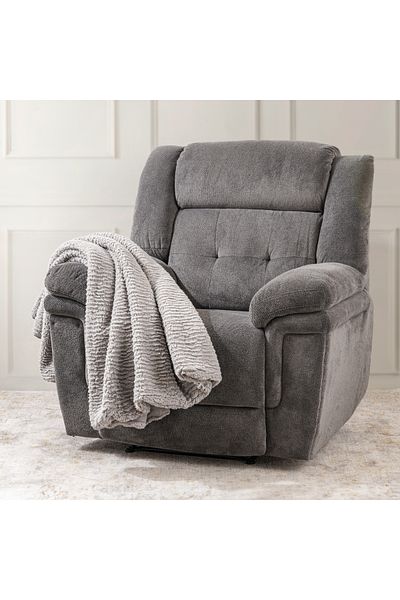 Boutique Blanche Textured embossed sherpa fur throw 130*170cm