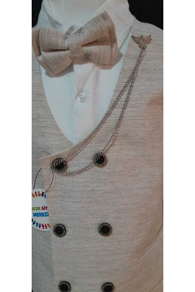 ÇOCUK GİYİM MERKEZİ Children's Vest Linen Suit