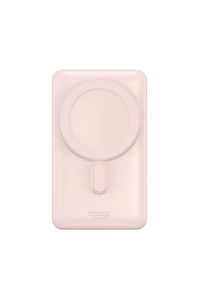 Baseus Powerbank z bezprzewodowym ładowaniem MagSafe 10000mAh 20W kabel USB-C 0.5m różowy