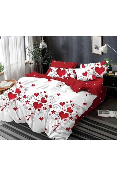 Pucioasa Lenjerie de pat dublu, Pucioasa, Finet, 6 piese, 2 persoane, imprime...