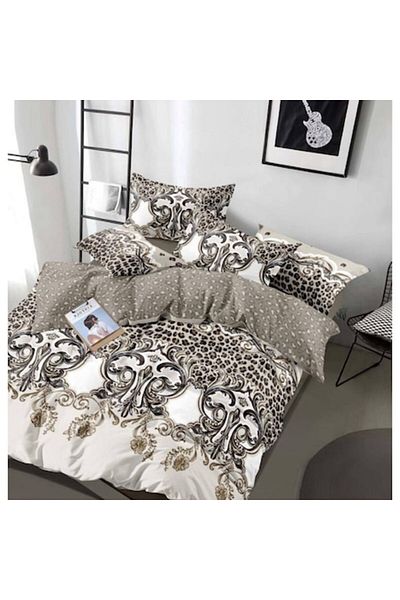 JOJO HOME Lenjerie de pat, Jojo Home, imprimeu Abstract, M1, 6 piese, 2 persoane, 245x250cm, Finet Superior, A