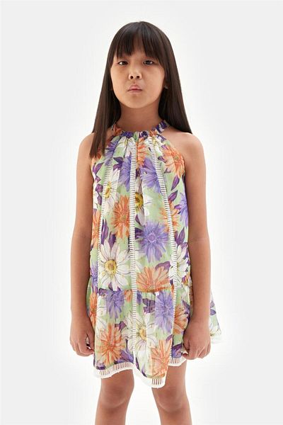 Tyess Girl Patterned Dress