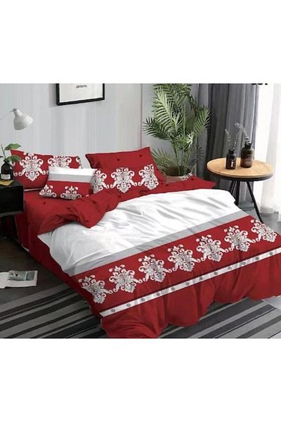 Pucioasa Double Bed Set, Pucioasa, Finet, 6 Pieces, Red
