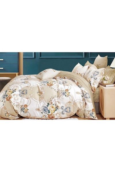 OEM Double Bed Linen, Finet, 6 Pieces, Mini Bouquet Peony Print, 250x230cm