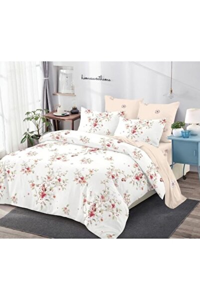 OEM Set of sheets for double bed, floral, 6 pieces, 2 persons, 245x250cm, Finet