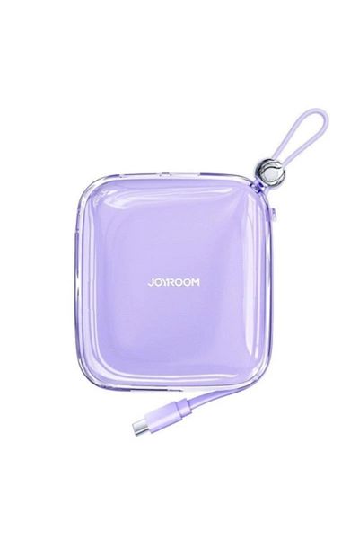 Joyroom Powerbank 10000mAh JR-L005 z kablem do iPhone Lightning i portem USB-A fioletowy