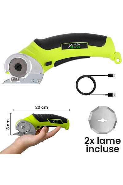 GlowforHome Foarfeca electrica universala GlowforHome, mini-cutter cu lama rezerva, baterie 2000mAh
