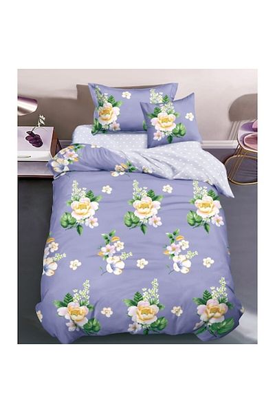 OEM Bed Linen Set, Finet, 4 Pieces, Single Size, Flowering Roses Print, 200x220cm