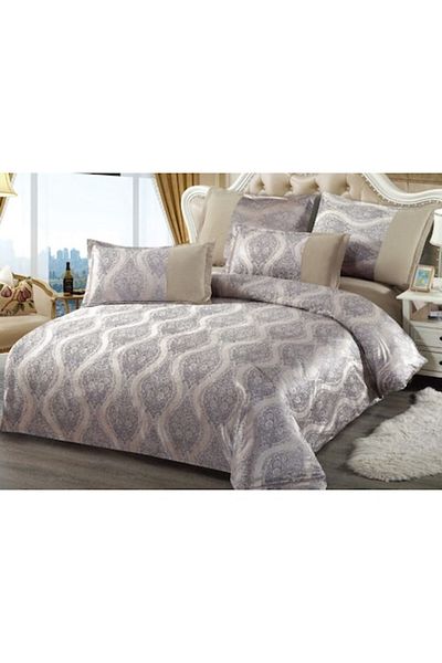 OEM Double Bed Velvet Bedding Set, 6 Pieces, Uni, 230x250cm, Lavender