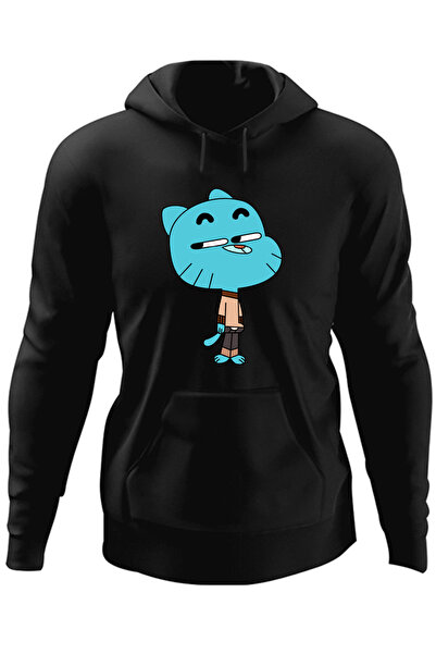 OEM Ανδρική μπλούζα φούτερ Gumball Cat Cartoon