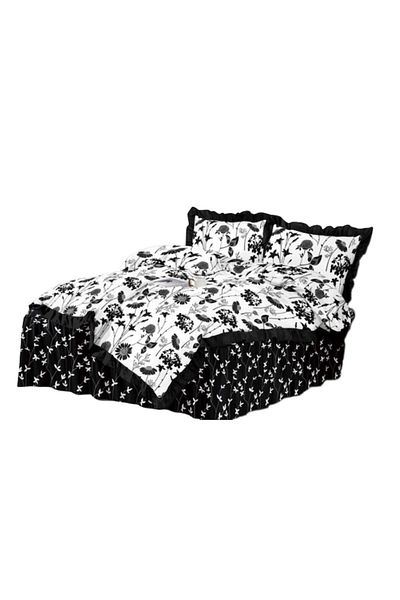 OEM Double Bedding Set, Ruffled Sheet, Spring, Finet, 4 Pieces, 2 People, Non-Colors, 200x230cm, Wildflo