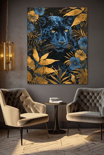 özkacar TABLOU PE PÂNZĂ CU LEOPARD ȘI CERUL, DECOR ACASĂ, CADOU, ORNAMENT DE ...