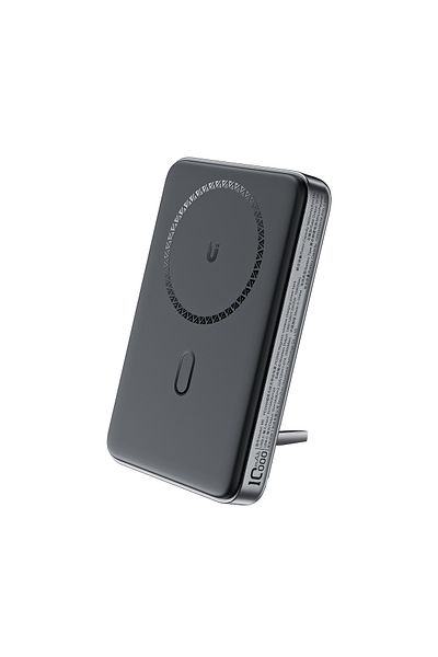 Acefast Powerbank 10000mAh indukcyjny magnetyczny z opcją podstawki PD 20W + kabel - czarny