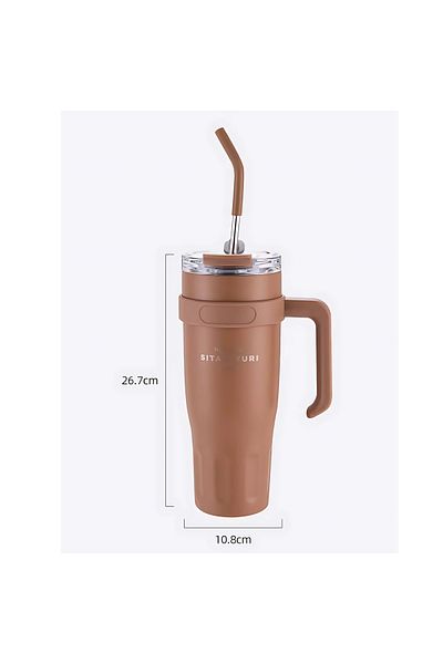 Mobcos 40oz Stainless Steel Tumbler Insulated Travel Mug with Lid & Straw Vacuum Cup Hot & Cold Drinks