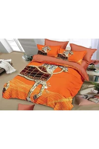 OEM Double Bed Sheet Set, Velvet, 6 Pieces, Multicolor, 230x250cm