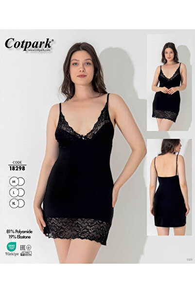 Cotpark Cămașă de noapte cu detaliu din dantelă pentru femei 18298