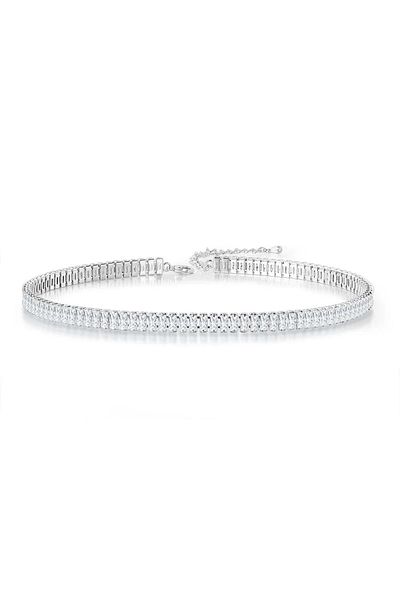 Eva Grace Karlee tennis necklace, silver, with zirconia, 14K gold plated - Celebration Collection