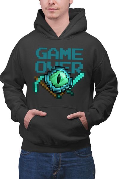 OEM Men's Hoodie Minecraft Game Over Diamond Tools