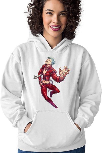 OEM Women's Hoodie Seven Deadly Sins Ban Anime Weapon Genki